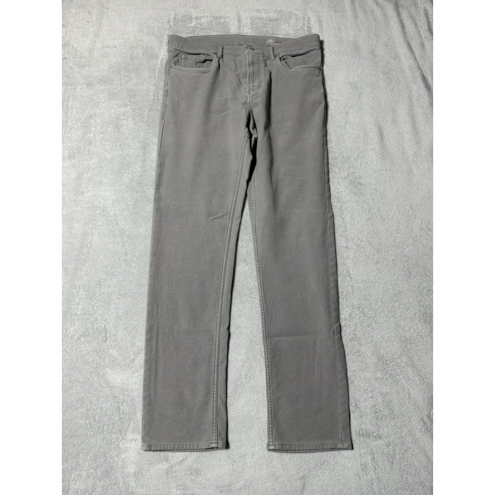 Faherty Stretch Terry 5-Pocket Pants Mens 35x31 Iron Gray Jean Comfort Huckberry